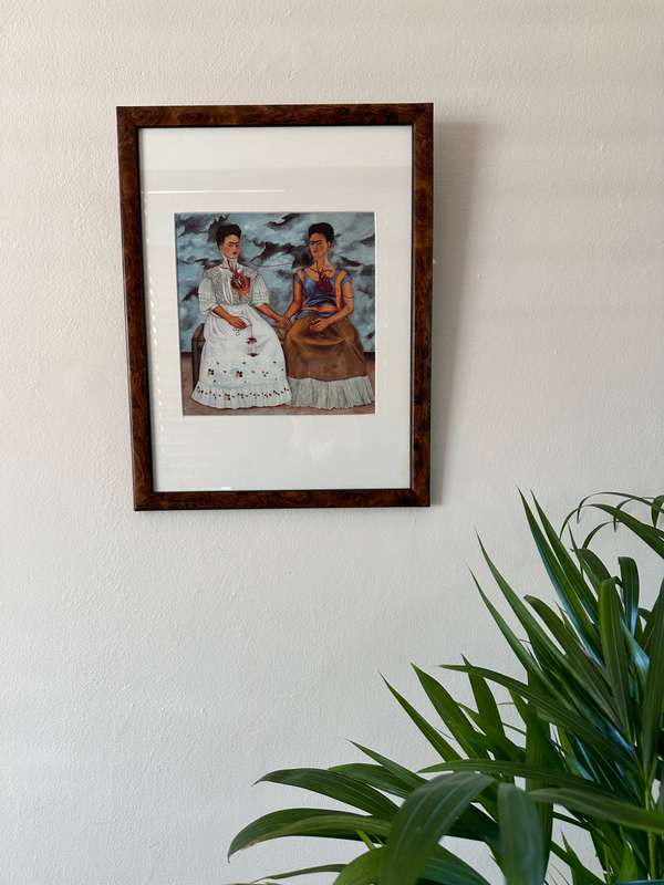 Framed Frida Kahlo - Two Fridas Print, Size 33.5cm x 43.5cm