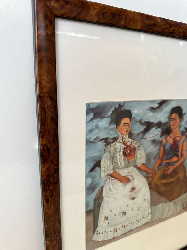 Framed Frida Kahlo - Two Fridas Print, Size 33.5cm x 43.5cm