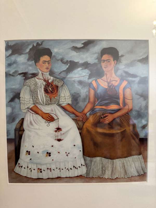 Framed Frida Kahlo - Two Fridas Print, Size 33.5cm x 43.5cm