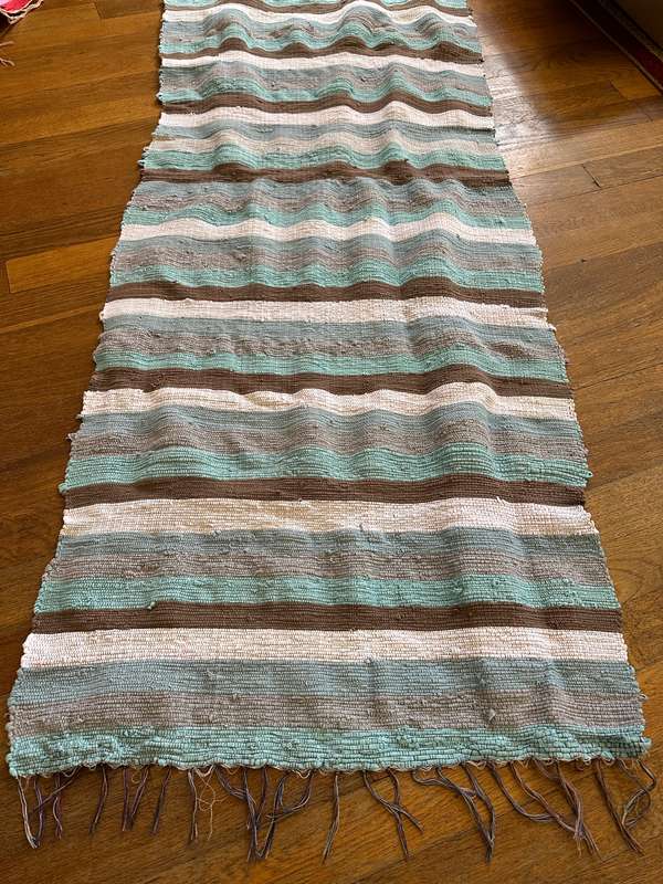 Ashanti Woven Fabric Rug, Versatile as it can be used as a Table Runner Size 160cm x 62cm (New)