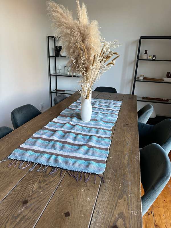 Ashanti Woven Fabric Rug, Versatile as it can be used as a Table Runner Size 160cm x 62cm (New)