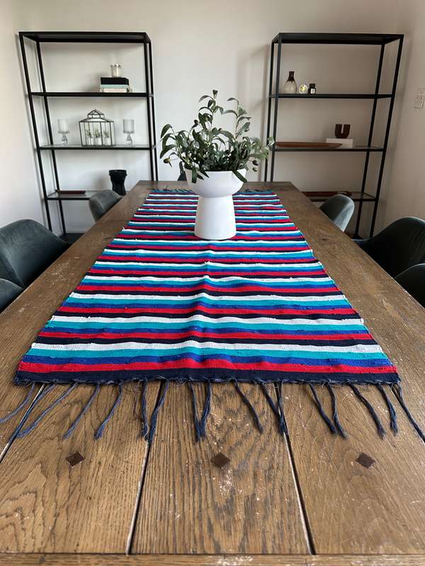 Ashanti Woven Fabric Rug, Versatile as it can be used as a Table Runner Size 177cm x 70cm (New)