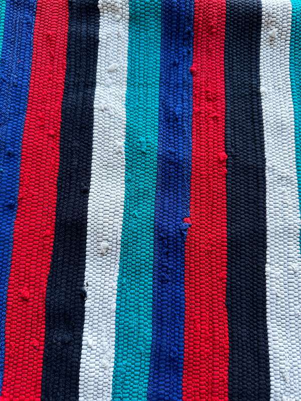 Ashanti Woven Fabric Rug, Versatile as it can be used as a Table Runner Size 177cm x 70cm (New)