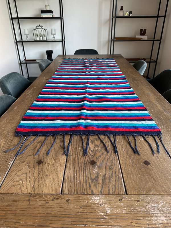 Ashanti Woven Fabric Rug, Versatile as it can be used as a Table Runner Size 177cm x 70cm (New)