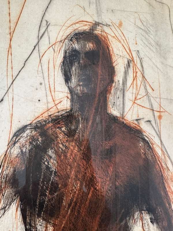 Framed Christophe Hohler Limited Edition Lithograph (Edition 2/50) - 82cm x 34cm