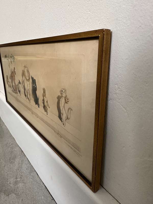 Framed Artist Signed Etching - Boris O'Klein - L'etourdie (A very special collectors piece)