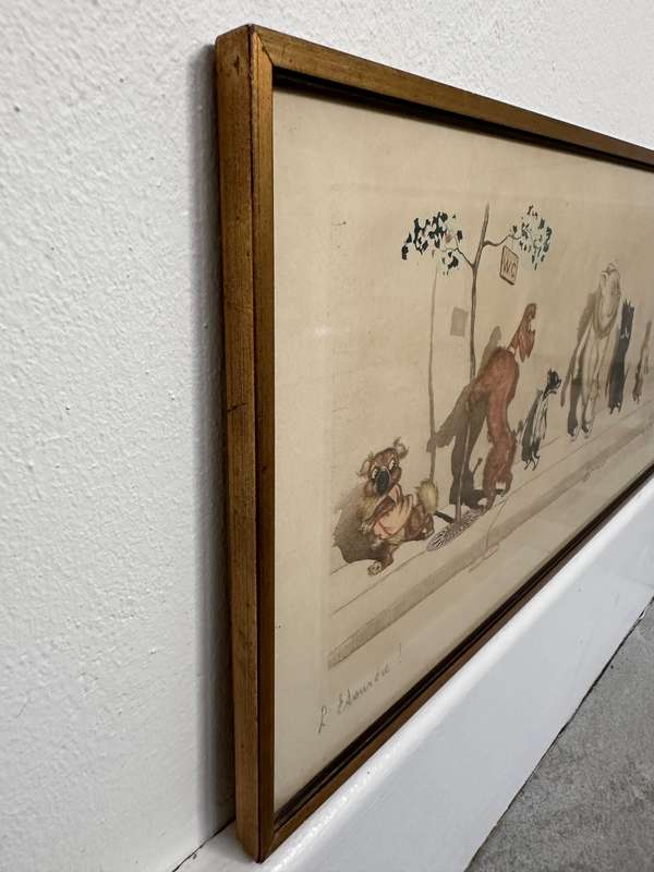 Framed Artist Signed Etching - Boris O'Klein - L'etourdie (A very special collectors piece)