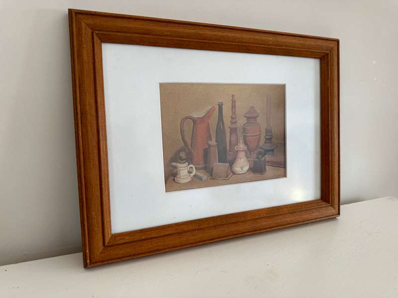 Framed Giorgio Morandi Print - Natura Morta, Finished Size 34.5cm x 25.5cm