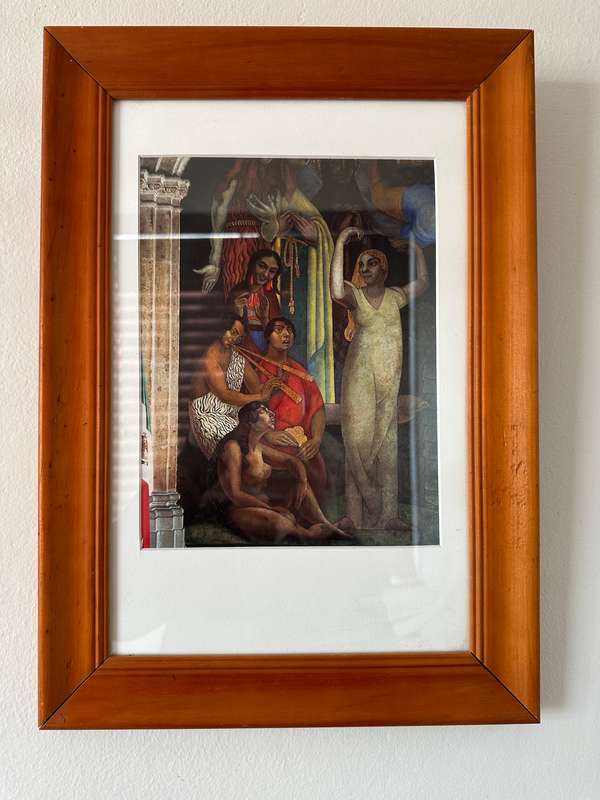 Framed Diego Rivera Print - Creation, Size 32cm x 45cm (Frame has some light dents on one side)