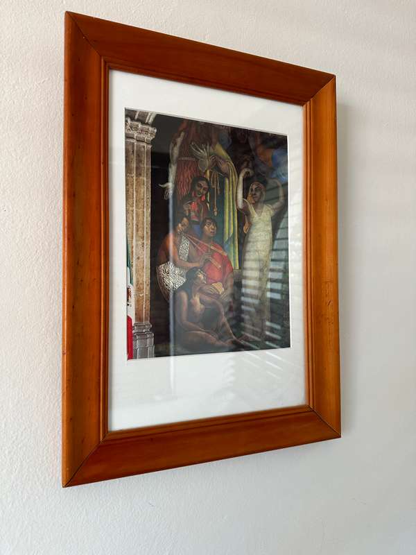 Framed Diego Rivera Print - Creation, Size 32cm x 45cm (Frame has some light dents on one side)