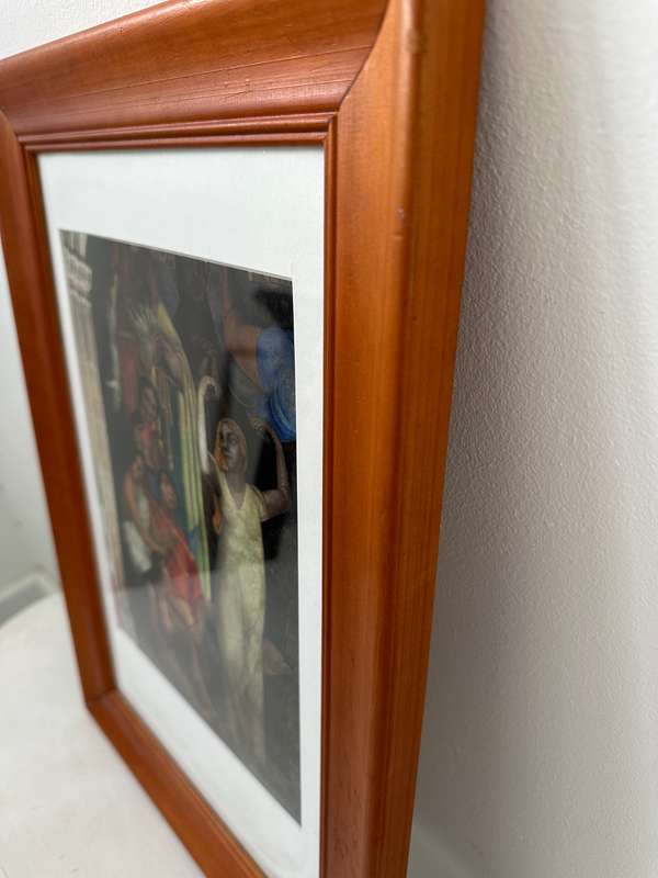 Framed Diego Rivera Print - Creation, Size 32cm x 45cm (Frame has some light dents on one side)