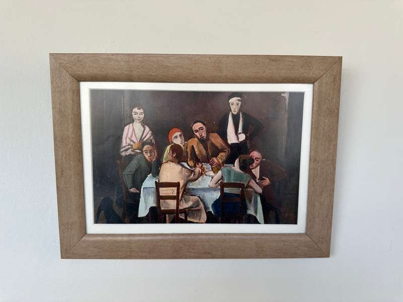 Framed Karl Hofer Print - Table Company, Finished Size 33.5cm x 24.5cm
