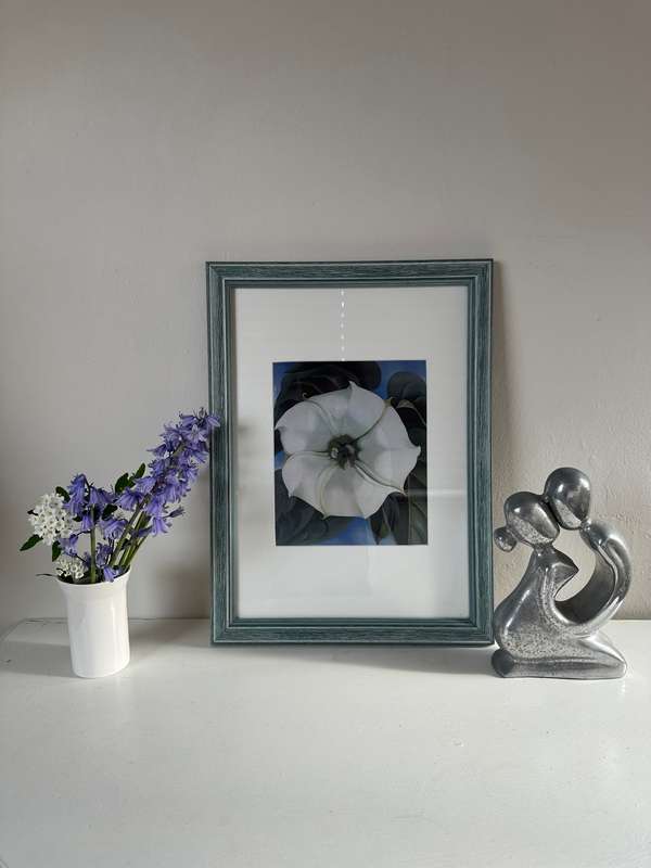 Framed Georgia O'Keeffe Print, Jimson Weed, Finished Size 35cm x 47cm