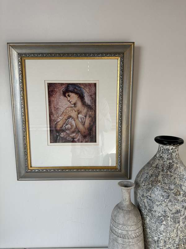 Framed Richard Franklin Print: Antigone, Double Mounting, Finished Size 57cm x 49.5cm