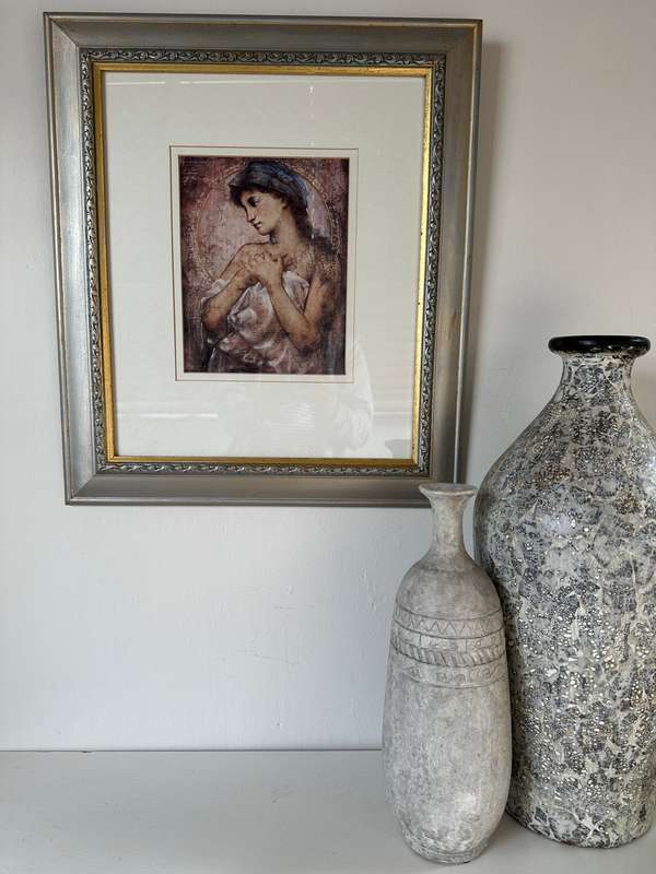 Framed Richard Franklin Print: Antigone, Double Mounting, Finished Size 57cm x 49.5cm