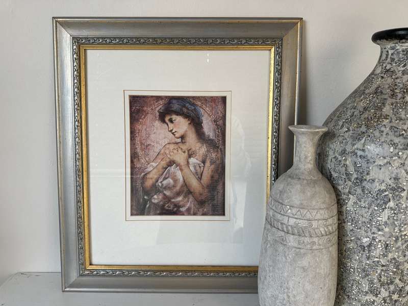 Framed Richard Franklin Print: Antigone, Double Mounting, Finished Size 57cm x 49.5cm