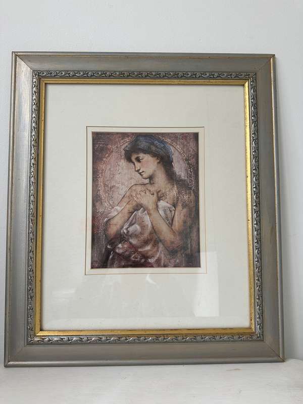 Framed Richard Franklin Print: Antigone, Double Mounting, Finished Size 57cm x 49.5cm
