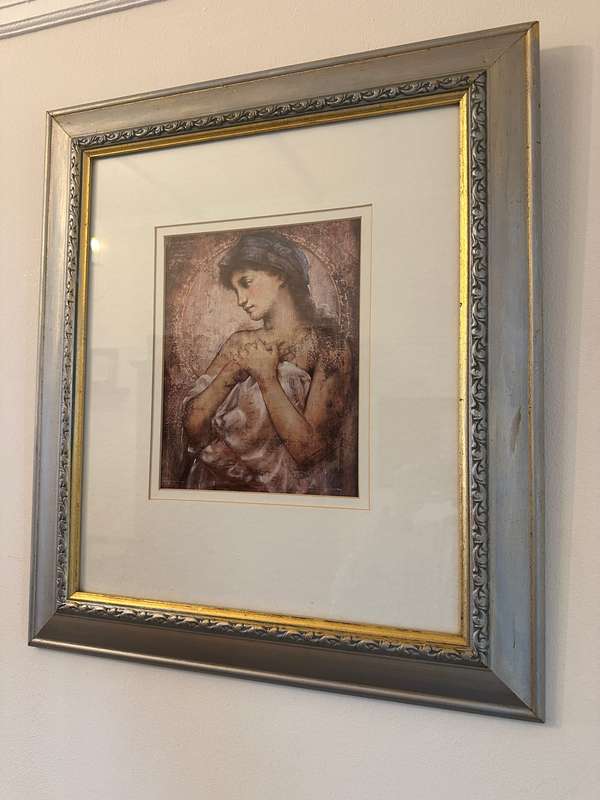 Framed Richard Franklin Print: Antigone, Double Mounting, Finished Size 57cm x 49.5cm