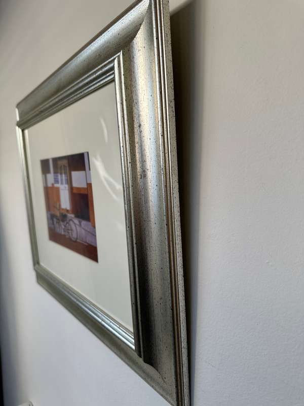 Framed John Barnett Kramer Print, Bicycle Karoo: Size 53.5cm x 43.5cm