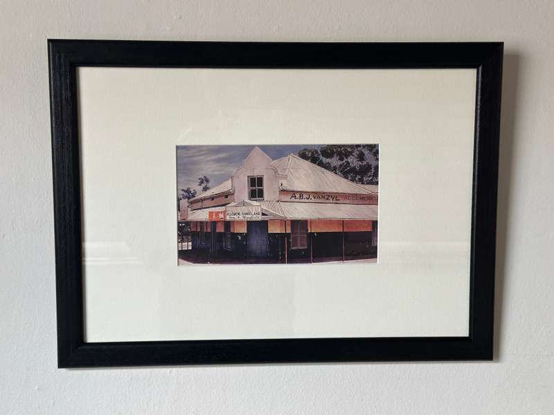 Framed John Barnett Kramer Print, Algemene Handelaar, Single Mount, Wood Frame: Finished Size 45.5cm