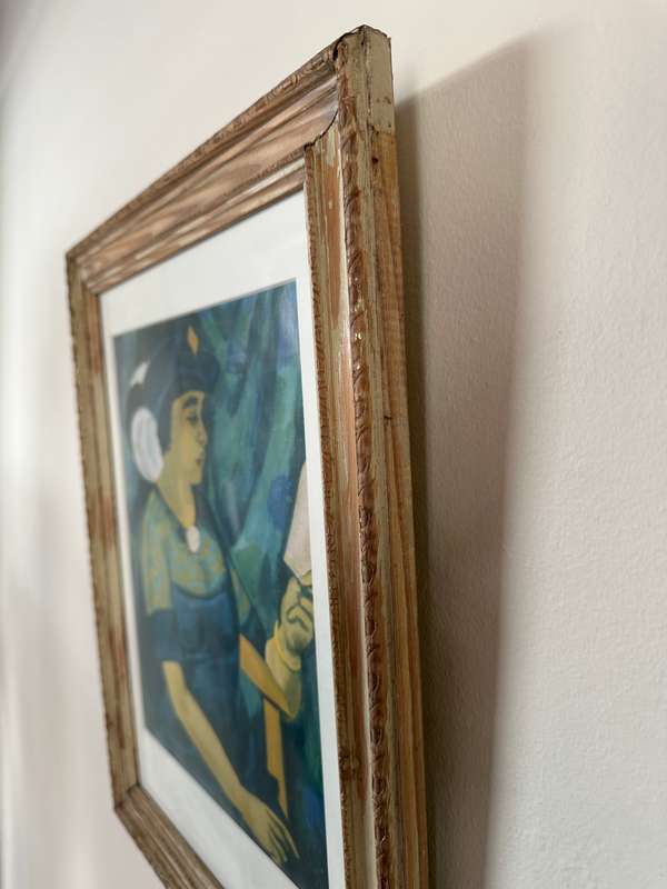 Framed Max Pechstein Print - Portrait of the artist's wife, Finished Size 37cm x 47cm
