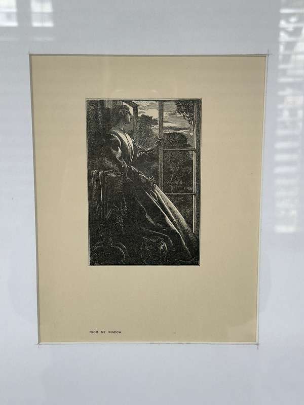 Framed Anthony Frederick Augustus Sandys Print - From My Window - Finished Size 31cm x 43cm