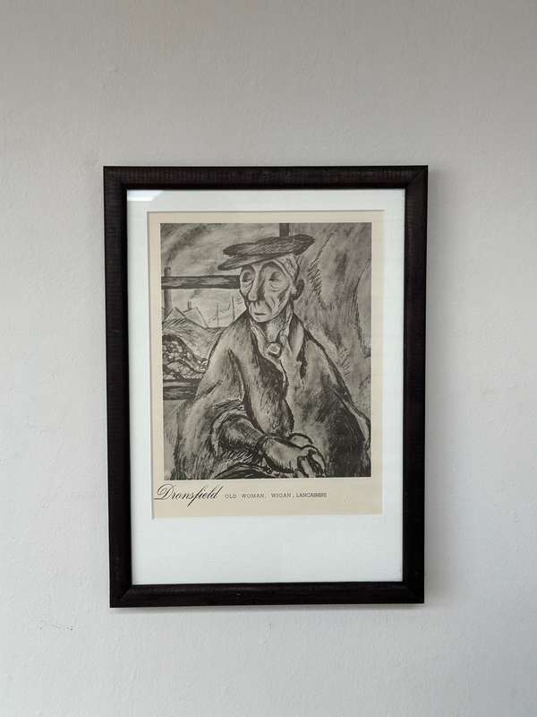 Framed Print, Dronsfield - Old Woman Wigan Lancashire - Finished Size 23.5cm x 32.5cm