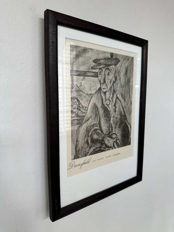 Framed Print, Dronsfield - Old Woman Wigan Lancashire - Finished Size 23.5cm x 32.5cm