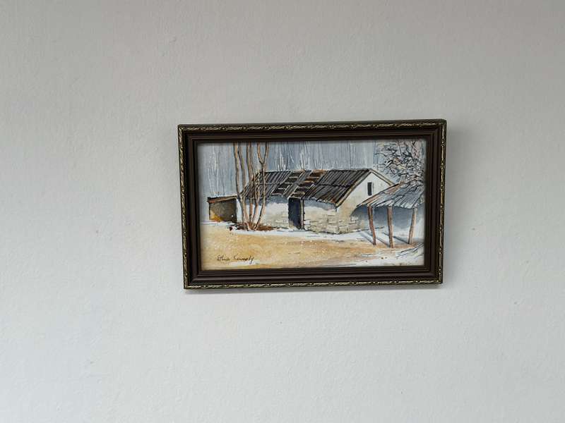 Framed Ethna Kennedy Original Artwork, Watercolour - Finished Size 20cm x 12.5cm