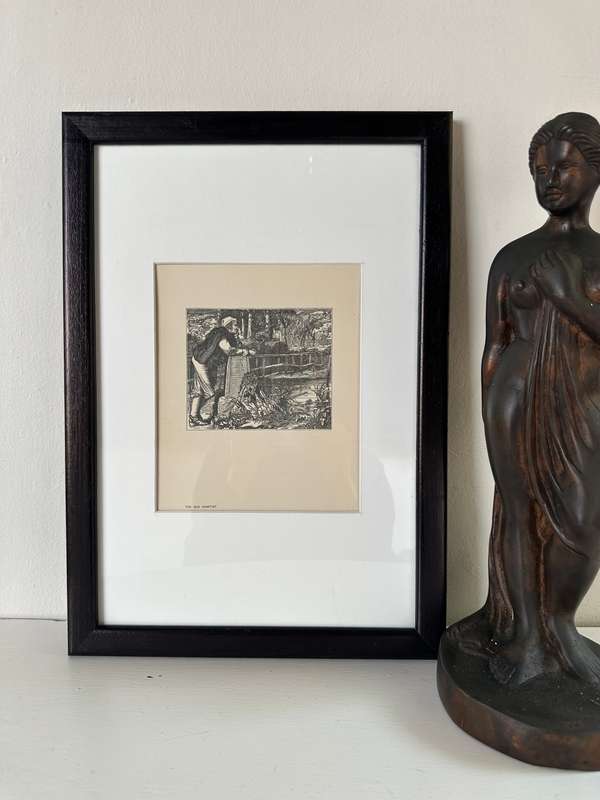 Framed Anthony Frederick Augustus Sandys Print, The Old Chartist - Finished Size 32cm x 46cm
