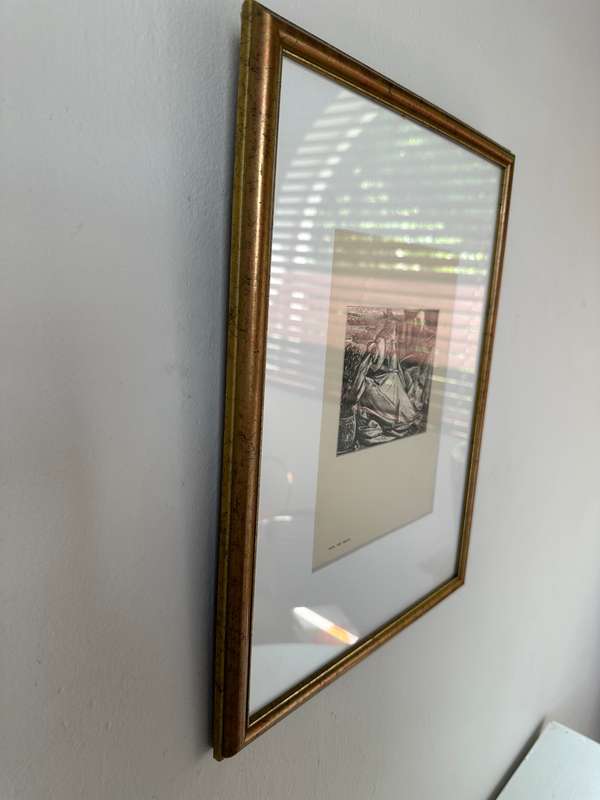 Framed Anthony Frederick Augustus Sandys Print, Until Her Death - Finished Size 32cm x 42cm