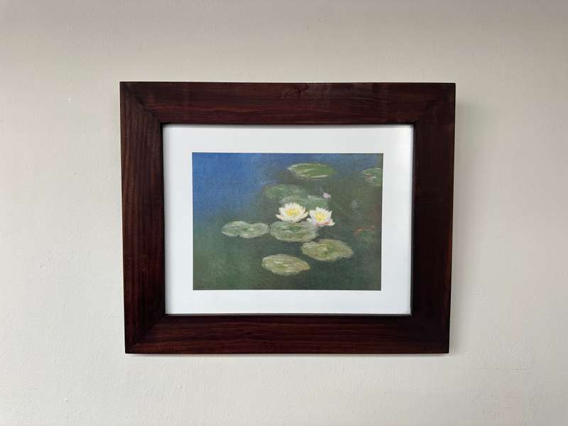 Framed Claude Monet Print, Water Lilies - Finished Size 37cm x 30.5cm