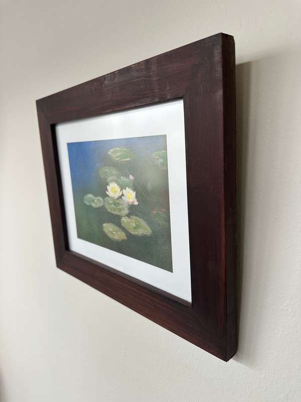 Framed Claude Monet Print, Water Lilies - Finished Size 37cm x 30.5cm