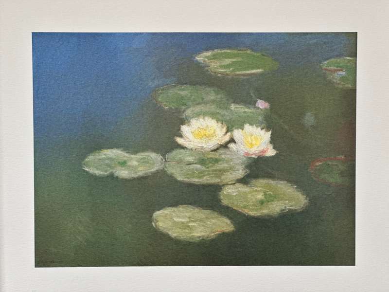 Framed Claude Monet Print, Water Lilies - Finished Size 37cm x 30.5cm