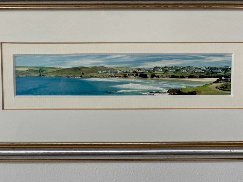 Framed Photographic Image, North Cornwall Hayle Bay - Finished Size 31.5cm x 16cm