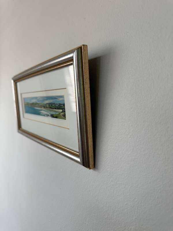 Framed Photographic Image, North Cornwall Hayle Bay - Finished Size 31.5cm x 16cm