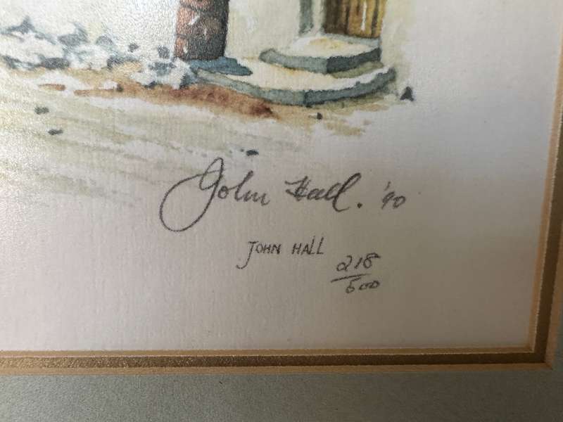 Framed John Hall Limited Edition Print - Arniston, Cape 218/500 - Finished Size 49cm x 43cm