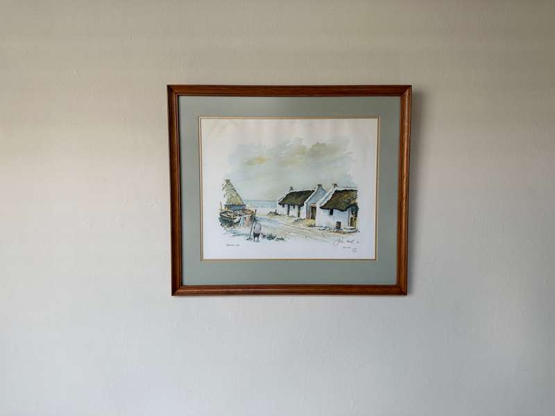 Framed John Hall Limited Edition Print - Arniston, Cape 218/500 - Finished Size 49cm x 43cm
