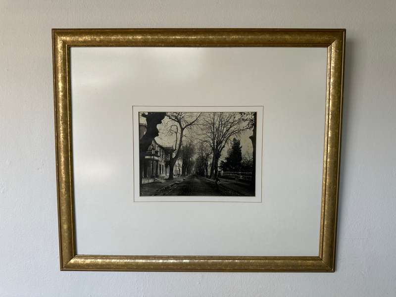Framed Black & White Photographic Print, Stellenbosch Early 1900's - Finished Size 49cm x 42cm