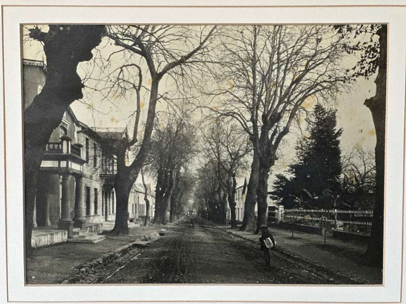 Framed Black & White Photographic Print, Stellenbosch Early 1900's - Finished Size 49cm x 42cm
