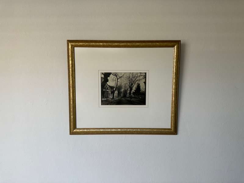Framed Black & White Photographic Print, Stellenbosch Early 1900's - Finished Size 49cm x 42cm