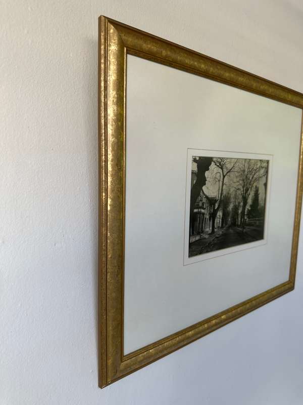 Framed Black & White Photographic Print, Stellenbosch Early 1900's - Finished Size 49cm x 42cm