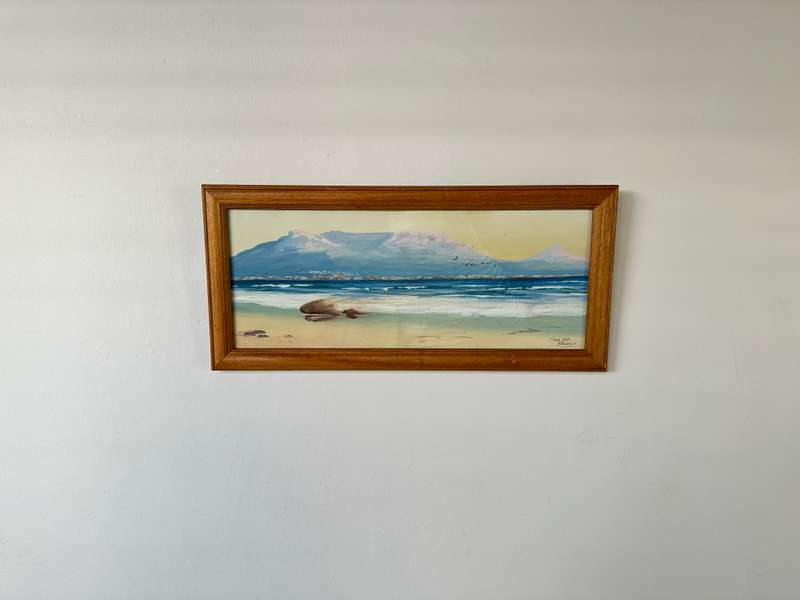 Framed Original Artwork - H. Anderson, Table Bay (Media: Gouache on Board) Finished Size 54cm x 25cm