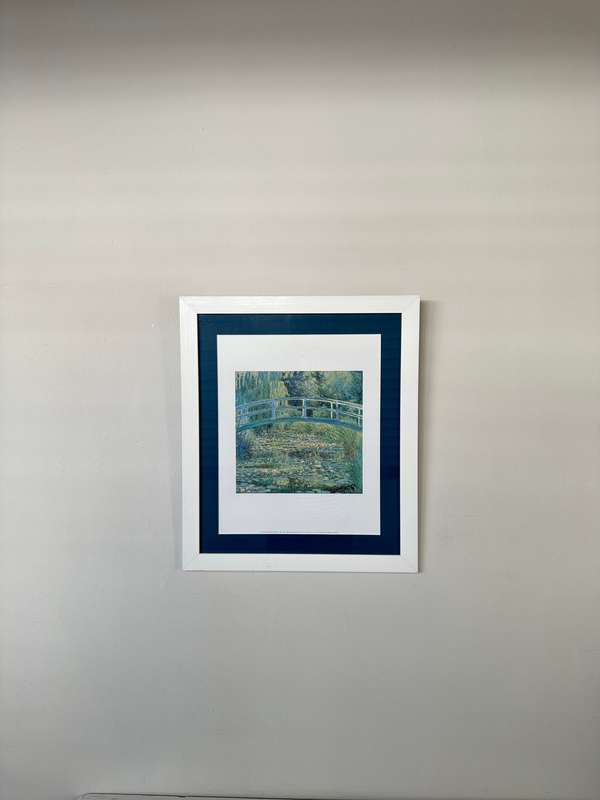 Framed Claude Monet Print - Bridge over a Pond of Water Lilies - Finished Size 40.5cm x 47cm