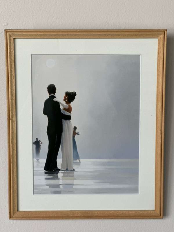 Framed Jack Vettriano Print, Dance Me To The End Of Love - Finished Size 22cm x 26.5cm