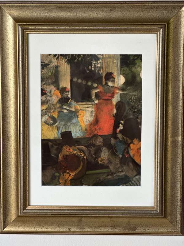 Framed Edgar Degas Print, Cafe Concert. At Les Ambassadeurs - Finished Size 41.5cm x 51.5cm