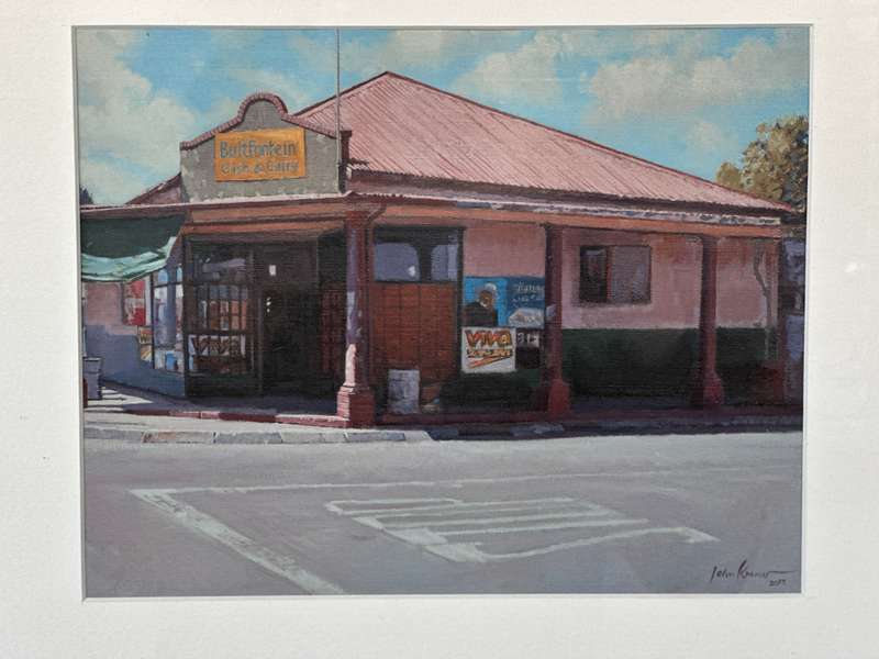 Framed John Barnett Kramer Print, Bultfontein Cash and Carry, Single Mount: Size 52cm x 40cm