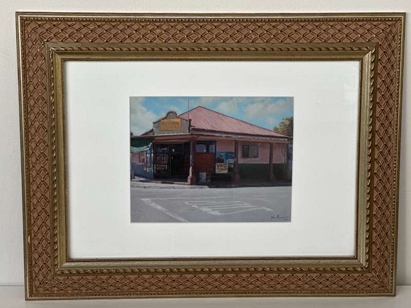 Framed John Barnett Kramer Print, Bultfontein Cash and Carry, Single Mount: Size 52cm x 40cm