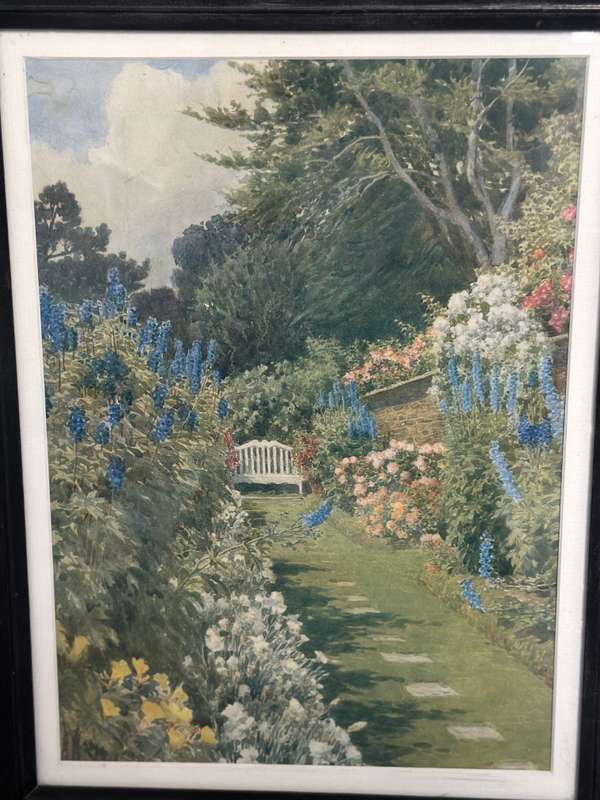 Framed Beatrice Parsons Print, Floral Garden - Finished Size 42cm x 52cm