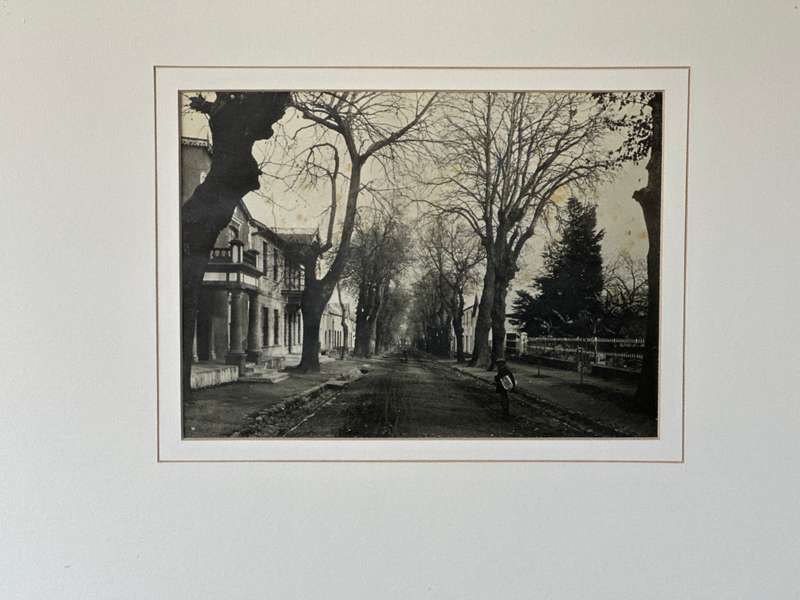 Framed Black & White Photographic Print, Stellenbosch Early 1900's - Finished Size 49cm x 42cm